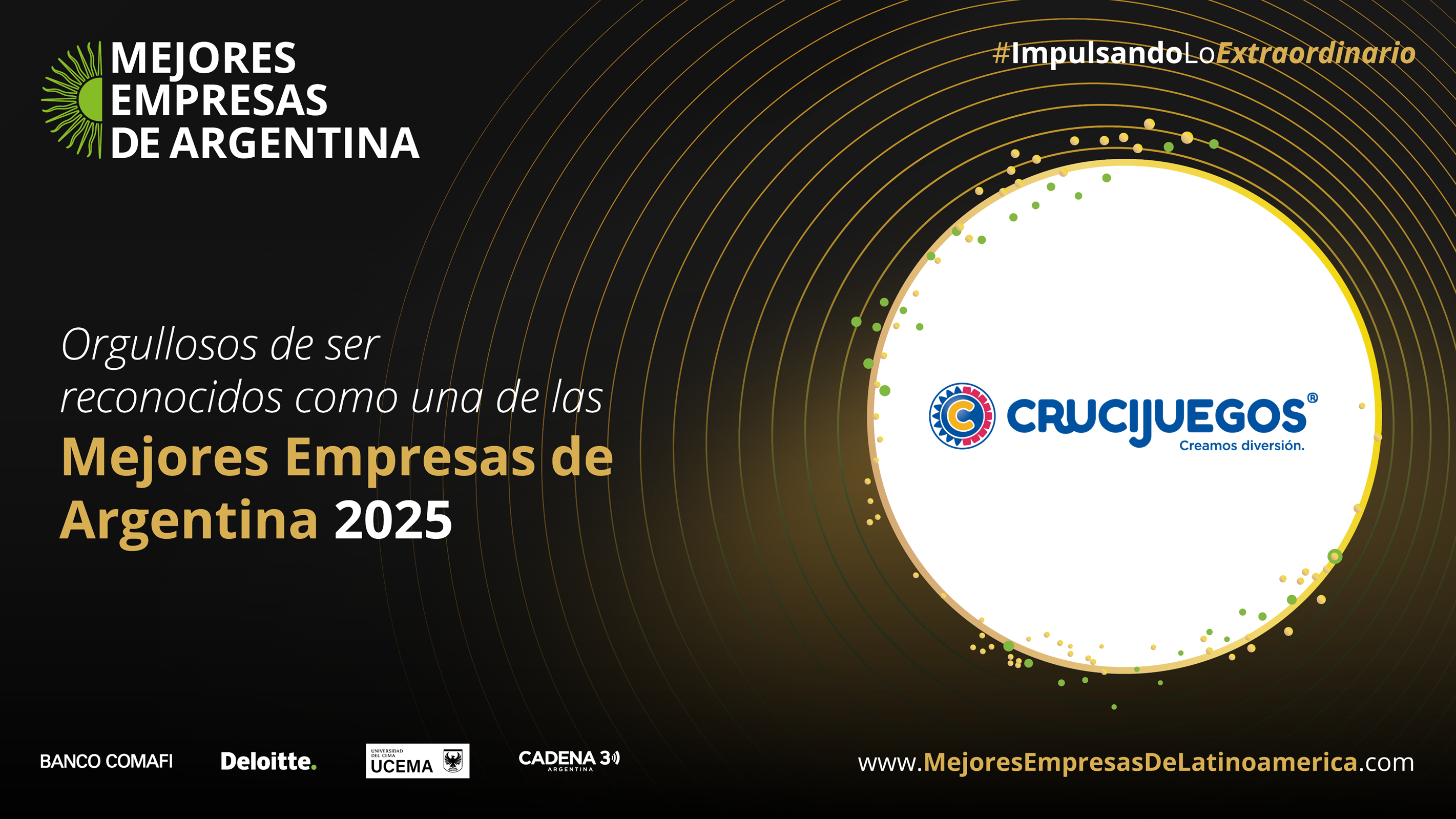 Crucijuegos fue reconocida como una de las Mejores Empresas de Argentina 2025.