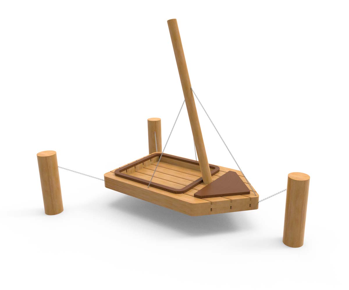 Velero Flotante de Madera