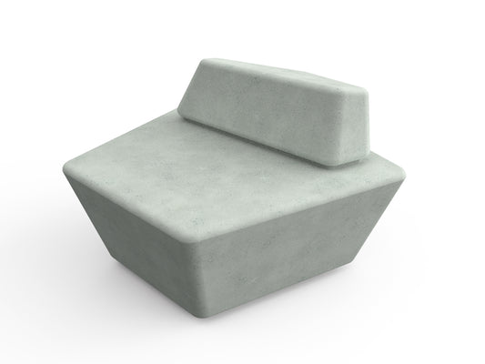 Banco Chico con Respaldo Caliza - Crucijuegos Arredo urbano