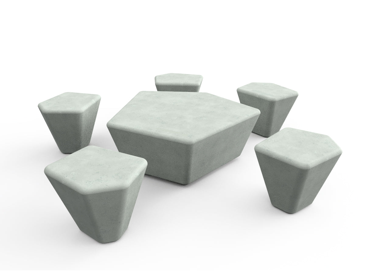 Conjunto Living Mesa Baja Caliza