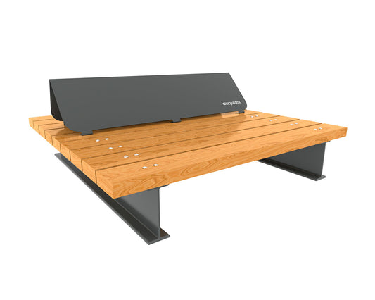 Banco Comunitario con Respaldo 2x2 - Crucijuegos Park benches