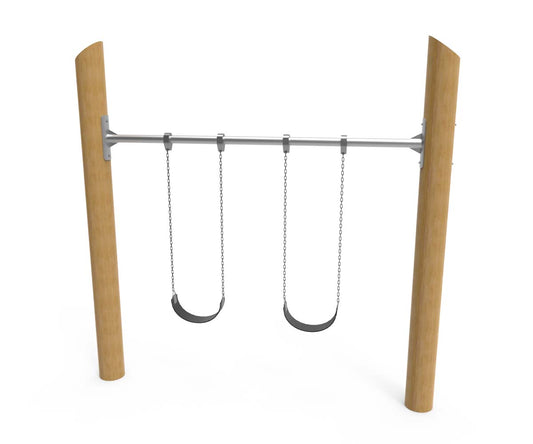 Hamaca de Madera Doble Cinta - Crucijuegos Woodland