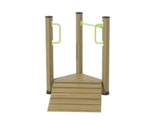 Rampa de Equilibrio con Agarres - Crucijuegos Woodland