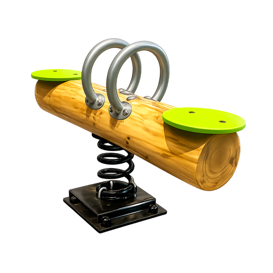 Resorte Sube y Baja Madera - Crucijuegos Woodland